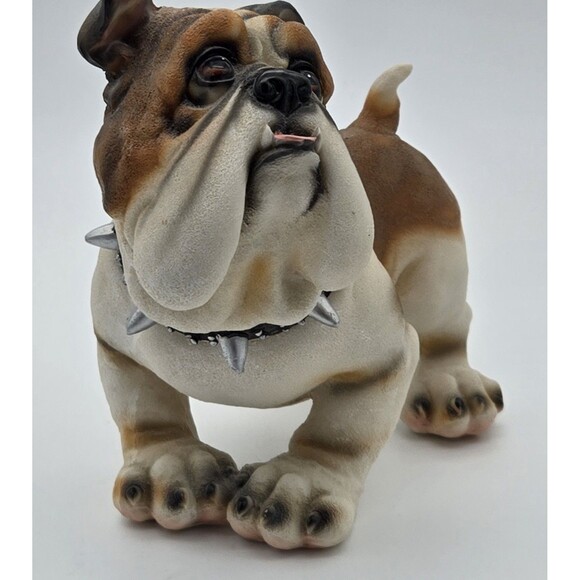 Realistic English Bulldog Resin Figure Dog Statue Sandicast Style Collectible - Picture 2 of 9